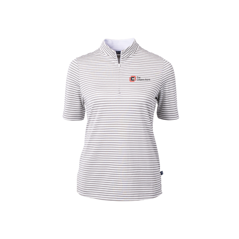 Cutter & Buck Virtue Eco Pique Stripe Recycled Womens Top