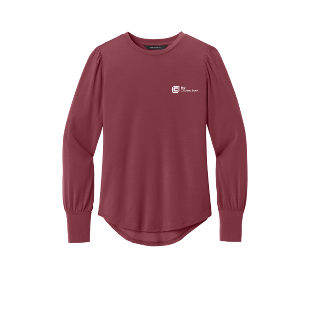 Mercer+Mettle® Women’s Stretch Jersey Long Sleeve Blouson Top