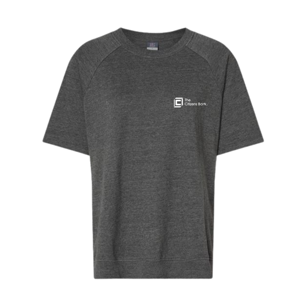 Women's French Terry Short Sleeve Crewneck Sweatshirt