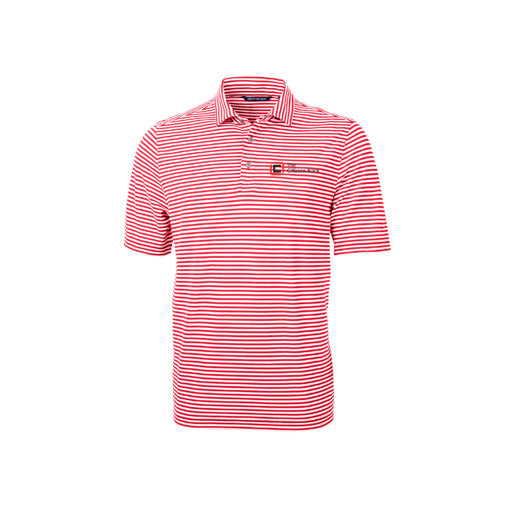 Cutter & Buck Virtue Eco Pique Stripe Recycled Mens Polo