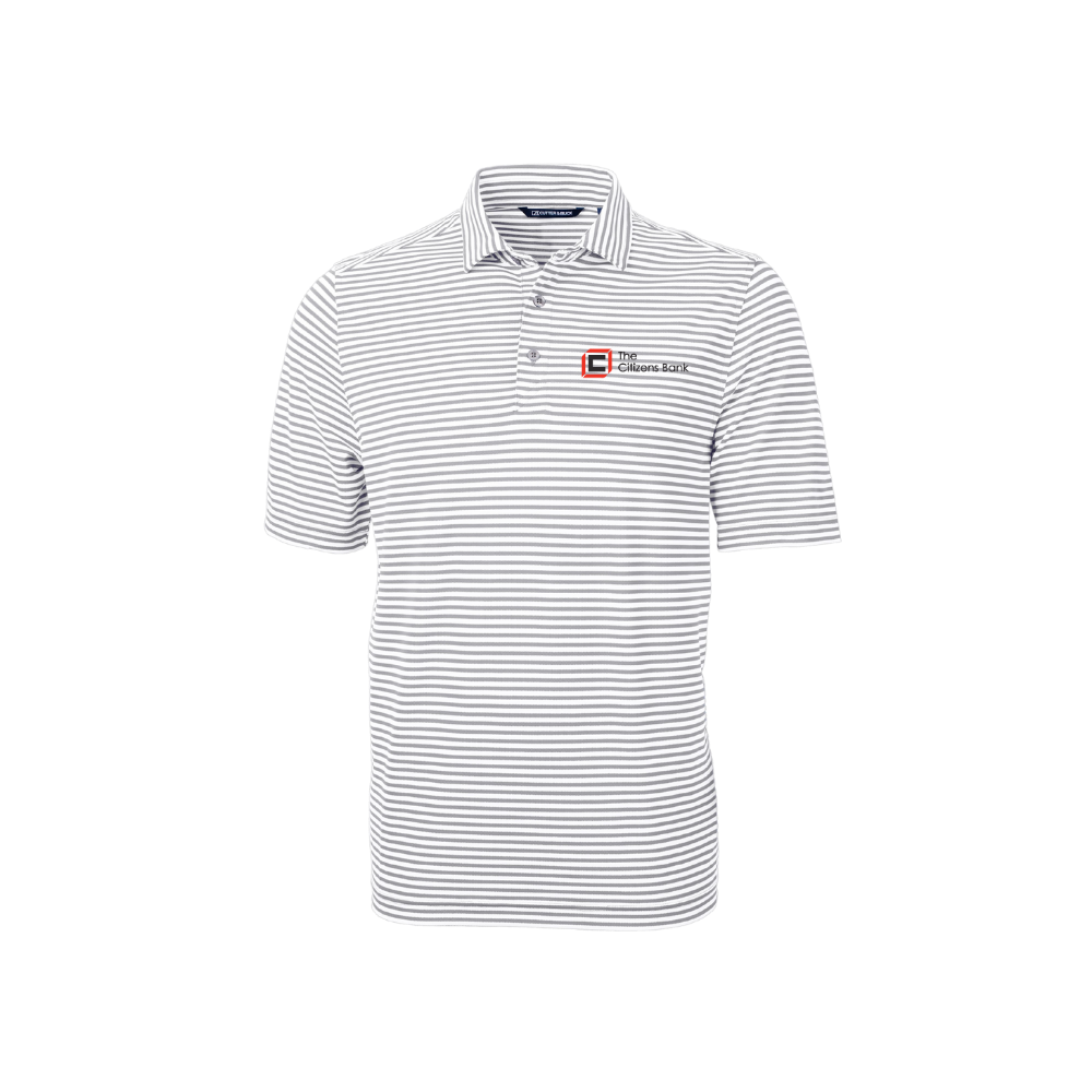 Cutter & Buck Virtue Eco Pique Stripe Recycled Mens Polo