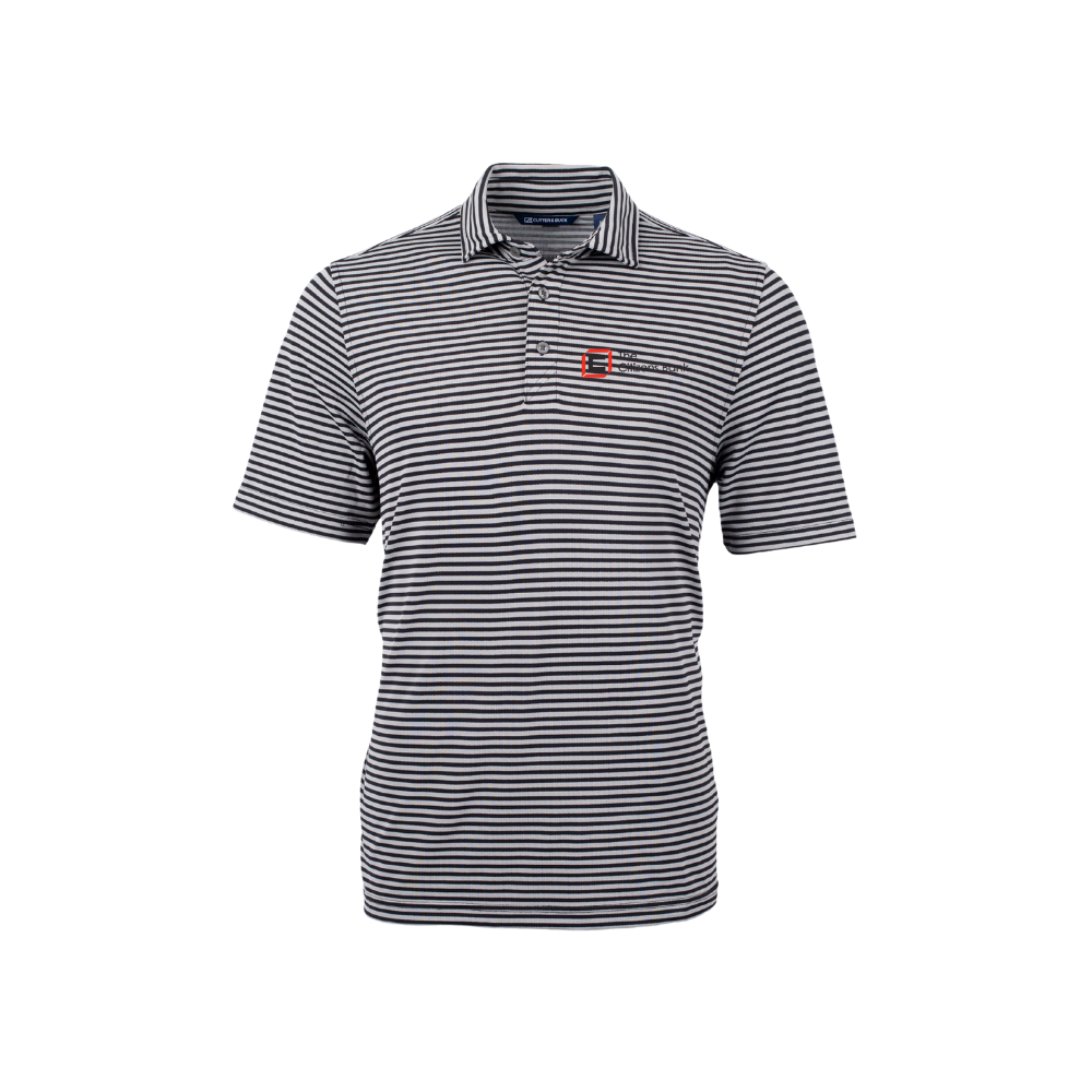 Cutter & Buck Virtue Eco Pique Stripe Recycled Mens Polo