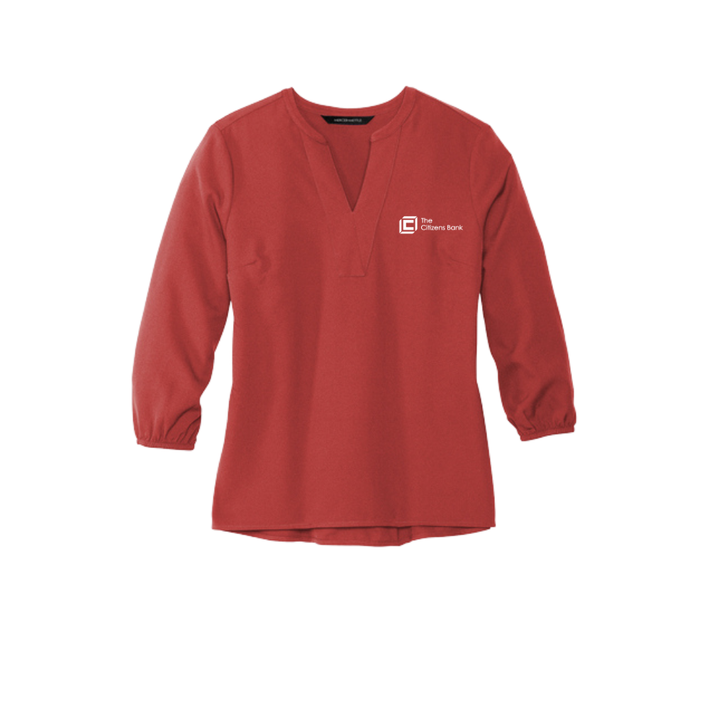 Mercer+Mettle® Women's Stretch Crepe 3/4-Sleeve Blouse