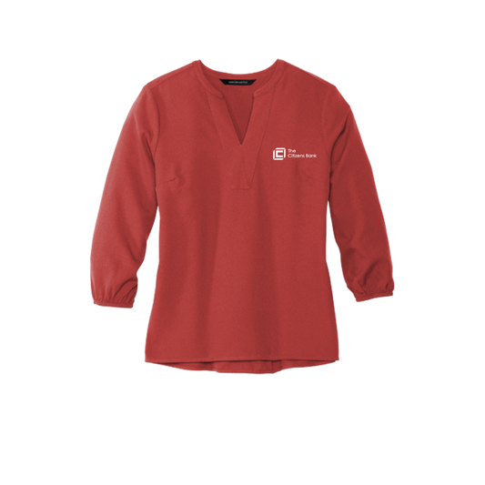 Mercer+Mettle® Women's Stretch Crepe 3/4-Sleeve Blouse