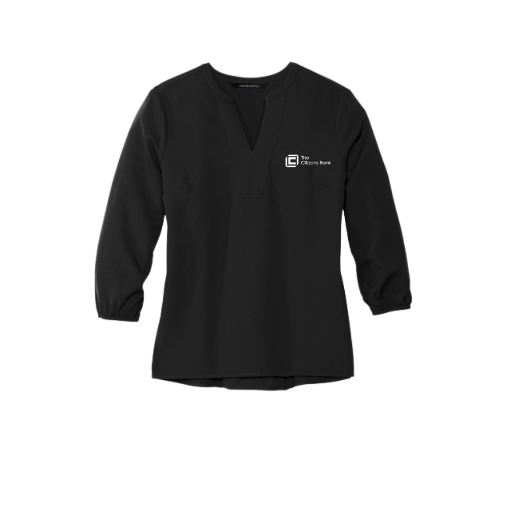 Mercer+Mettle® Women's Stretch Crepe 3/4-Sleeve Blouse