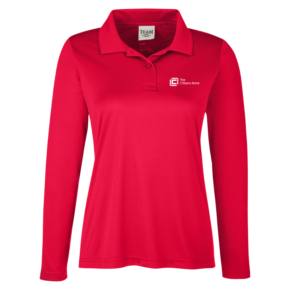 Team 365 Ladies' Zone Performance Long Sleeve Polo
