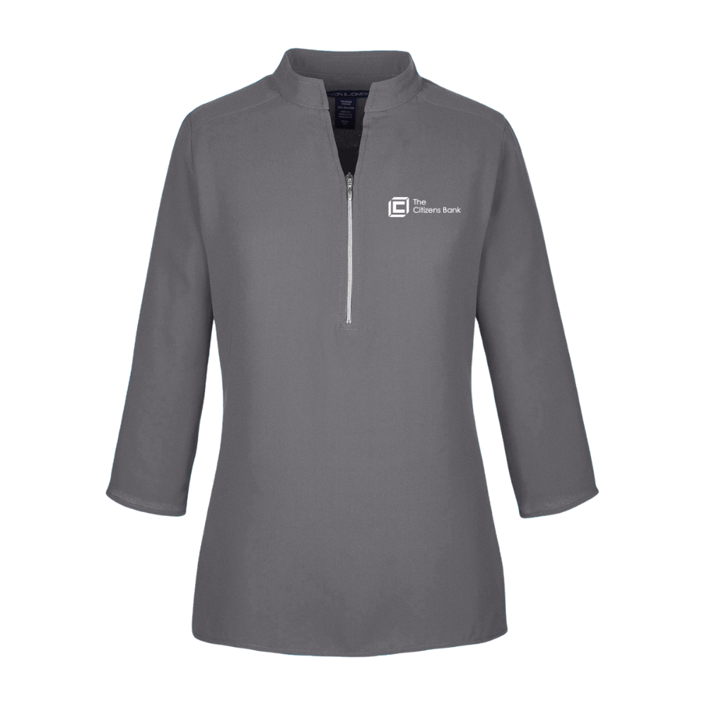 Devon & Jones Ladies' Perfect Fit™ Three-Quarter Sleeve Crepe Tunic