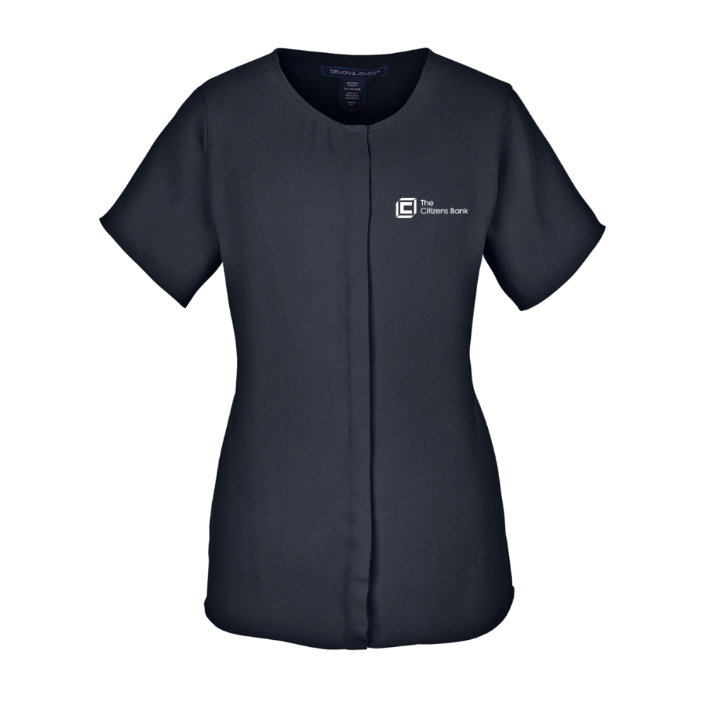 Devon & Jones Ladies' Perfect Fit™ Short-Sleeve Crepe Blouse