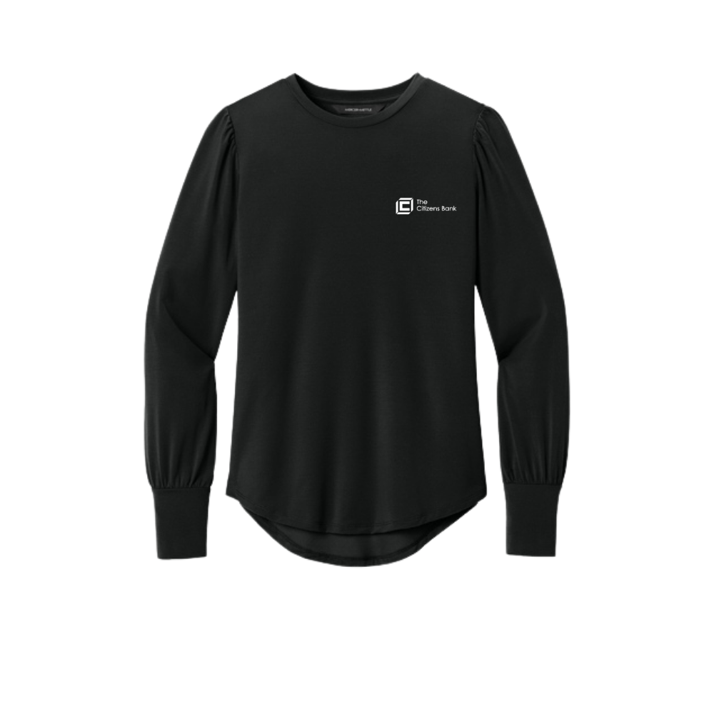 Mercer+Mettle® Women’s Stretch Jersey Long Sleeve Blouson Top