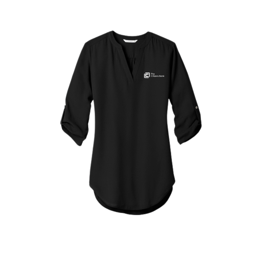 Women's 3/4-Sleeve Tunic Blouse